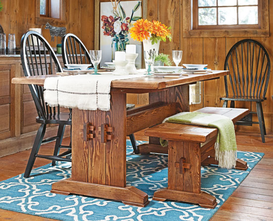 Farmhouse Table Bench Woodworking Project Woodsmith Plans
