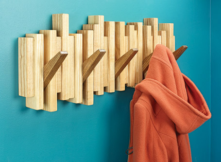 Flip-Down Coat Rack